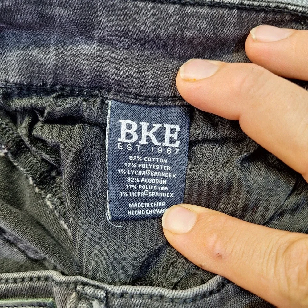 BKE Jake Straight Jeans Mens 30x34 Faded Black Stretch Denim Pants